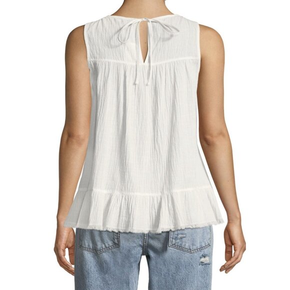 NWT Women's Max Studio Sleeveless Beaded Yoke Blouse Top Sz Medium - Picture 9 of 12